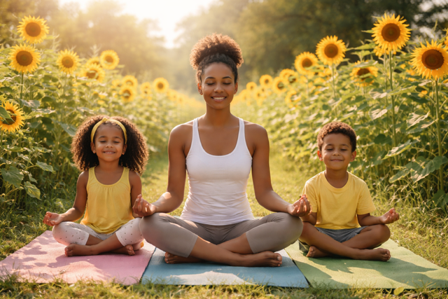 Teen yoga class